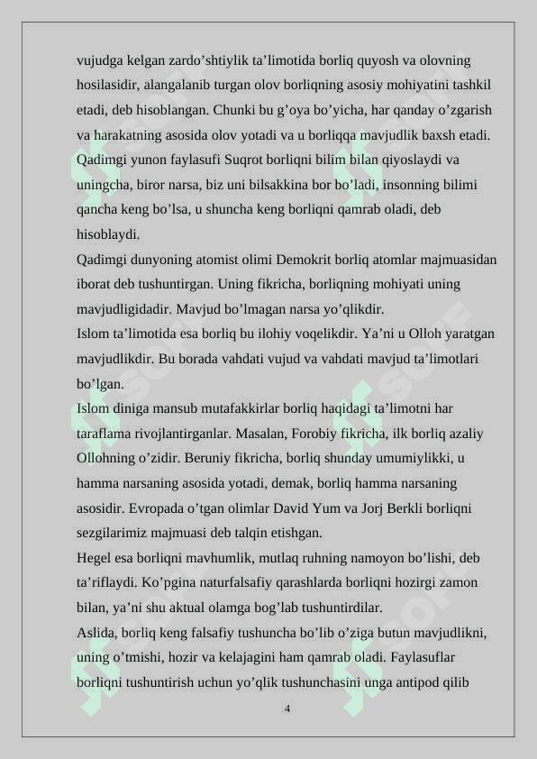 "Noklassik ontologiyaning yo'nalishlari va mohiyati" 4
