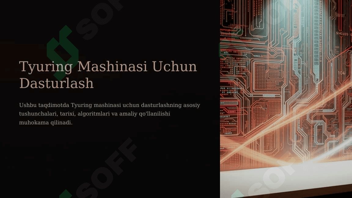 Tyuring mashinasi uchun dasturlash. 3