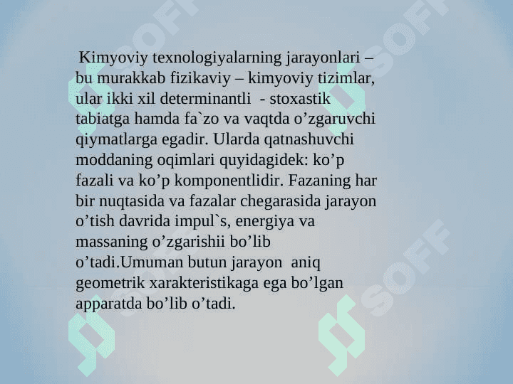 Texnologik operatsiyalarni tanlashni modellashtirish, optimallashtirish 2