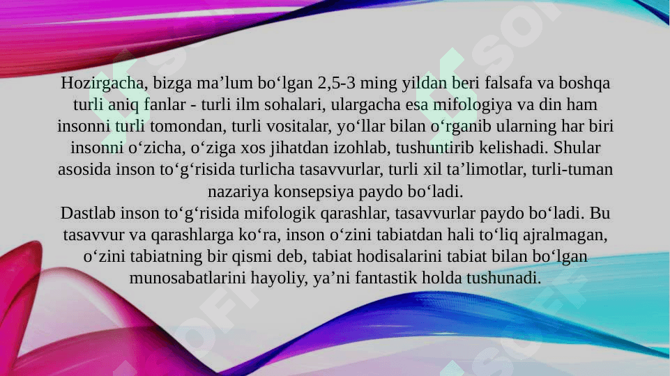 Falsafiy antropologiya (Inson falsafasi) TAQDIMOT 4