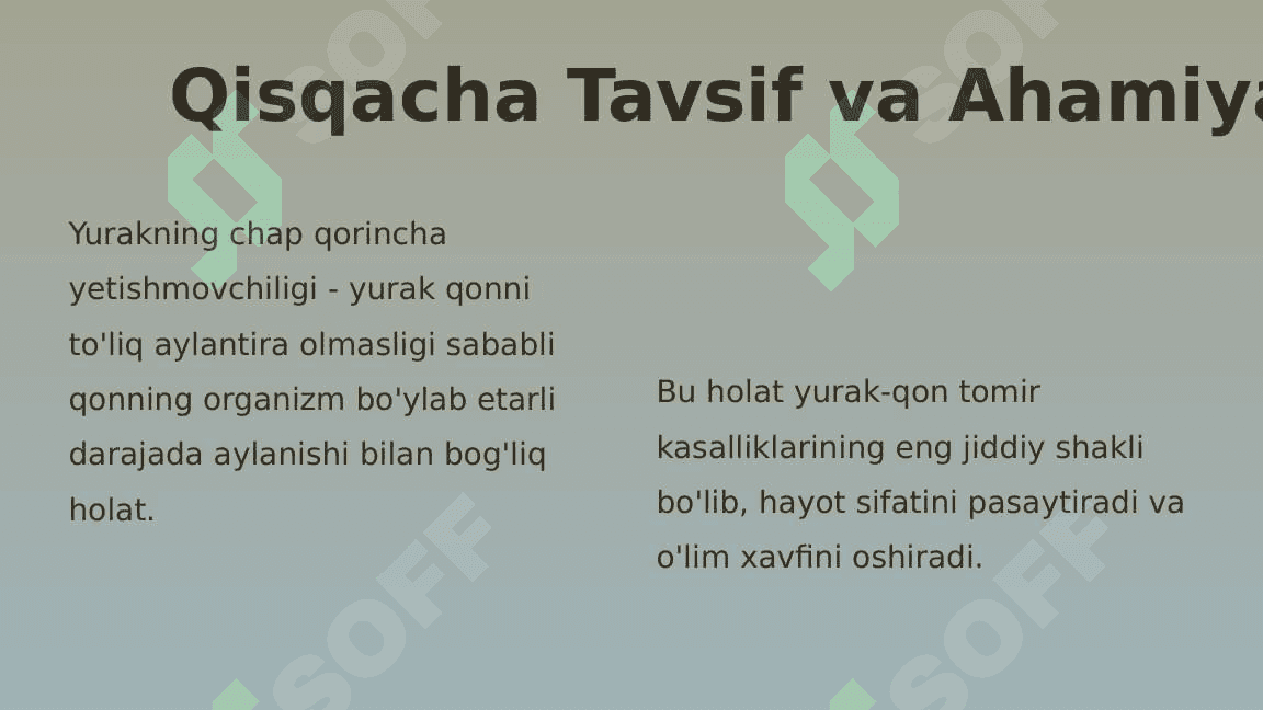 Yurakning chap qorincha yetishmovchiligining gemodinamikasi. 3
