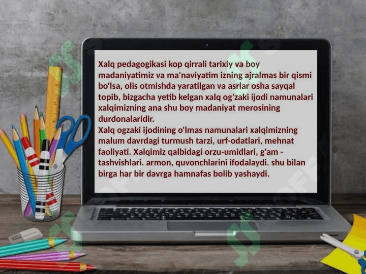 Xalq oğzaki ijodi xalq pedagogikasining muhim manbai sifatida 5