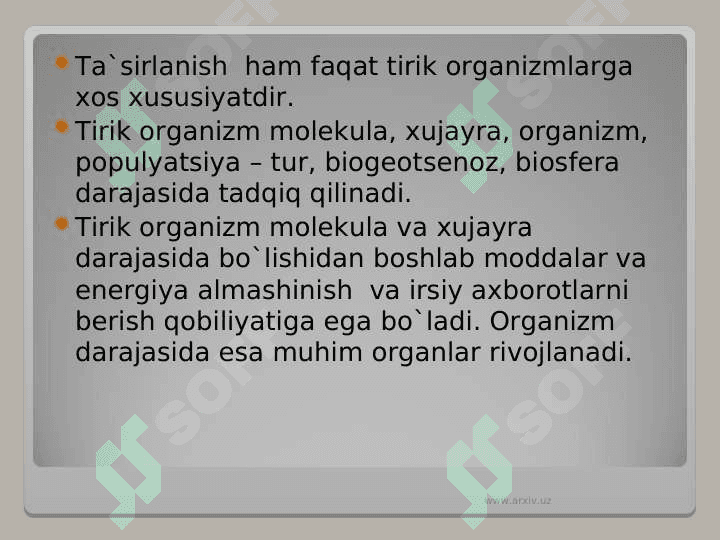 Biologiya rivojlanishi 6