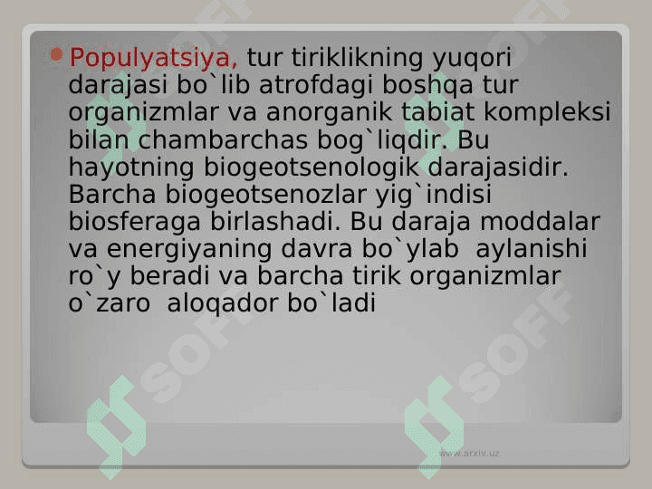 Biologiya rivojlanishi 7