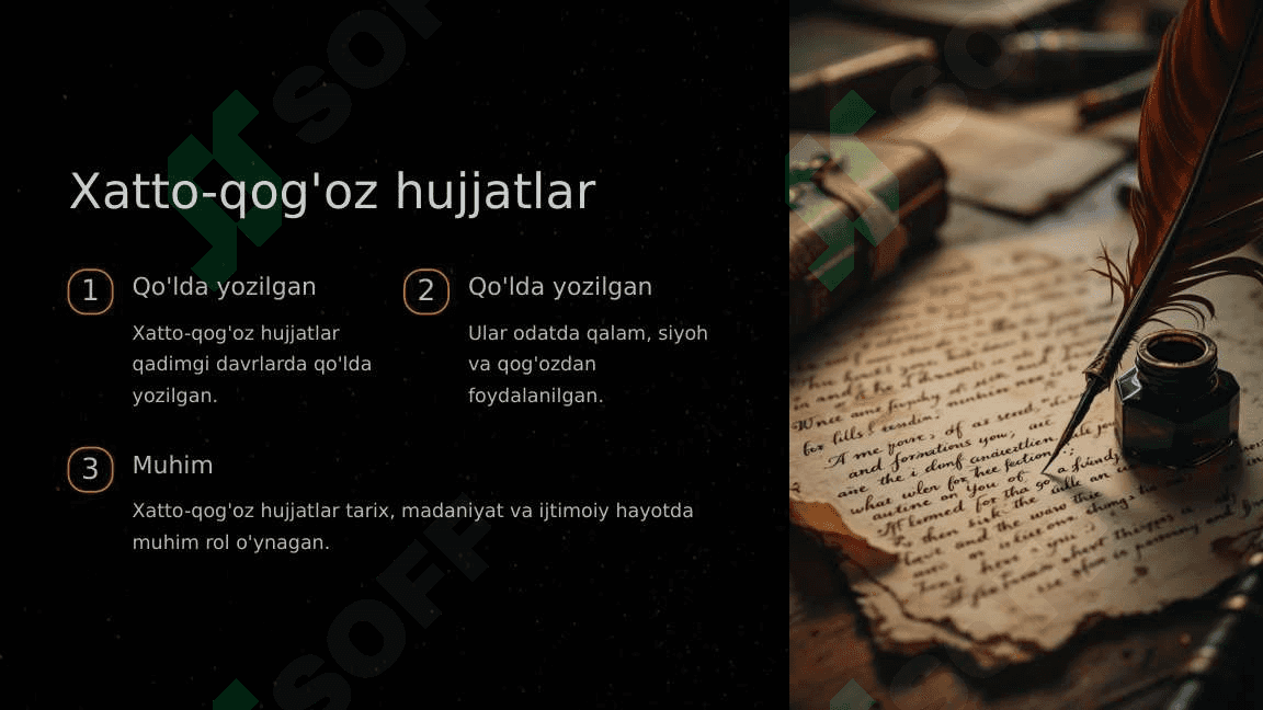 Hujjatlarning paydo bo'lishi va tarixi 6