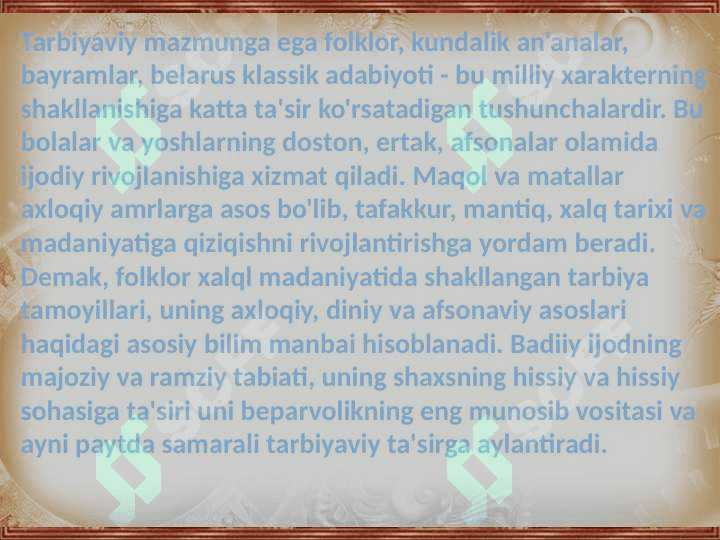 AVESTO VA XALQ PEDAGOGIKASI GʼOYALARIDAGI UYGʻUNLIK 5