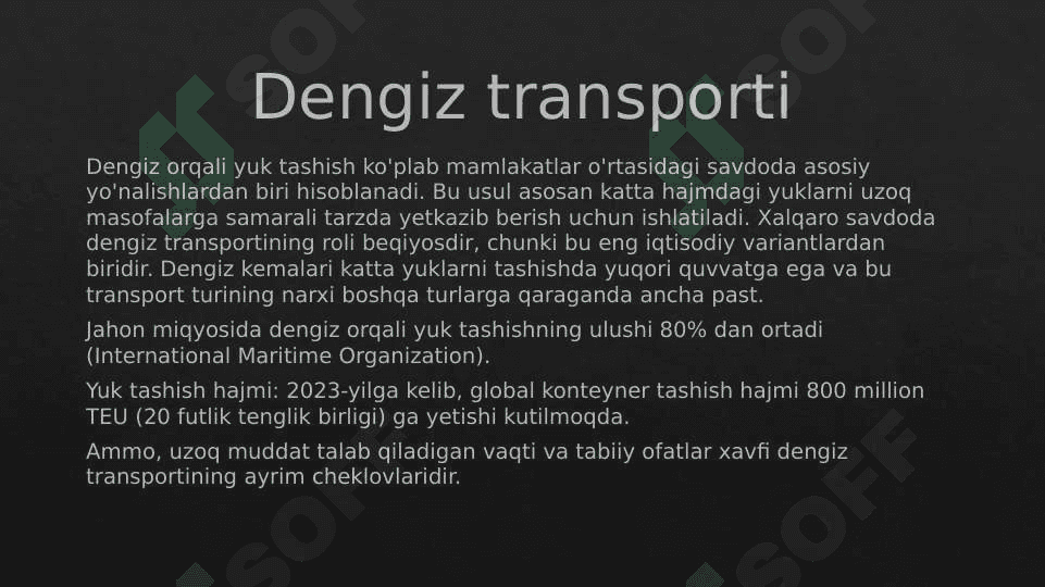 Ekspeditorlikda transport turlarini tanlash va ulardan foydalanish 3