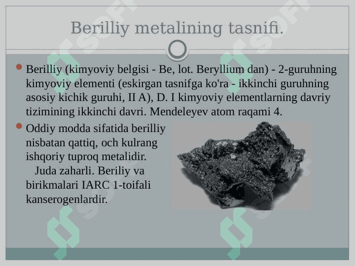 Berilliy metali 2