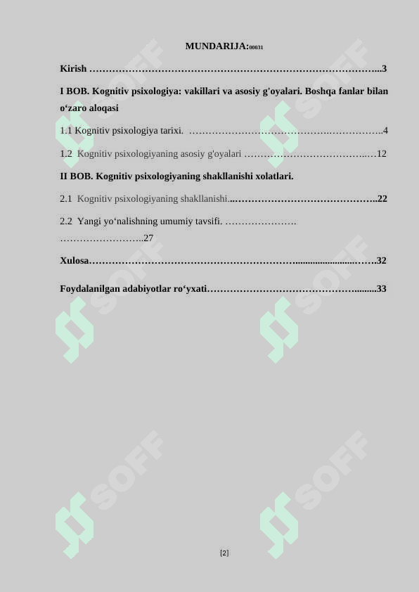 Kognitiv psixologiyada tushunchalar shakllanishini tadqiq etish 2