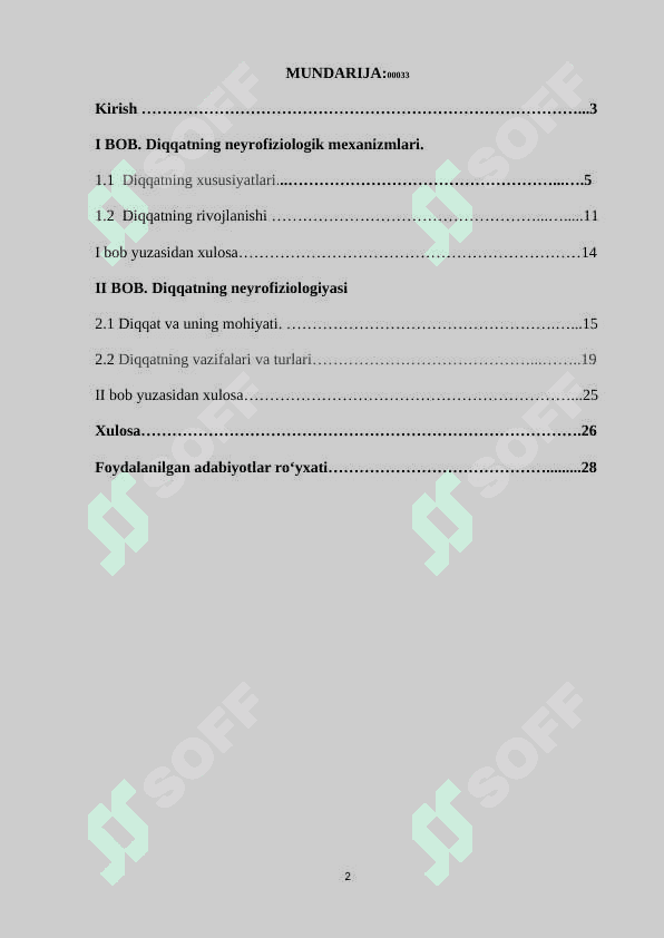 Diqqatning  rivojlanishi 2