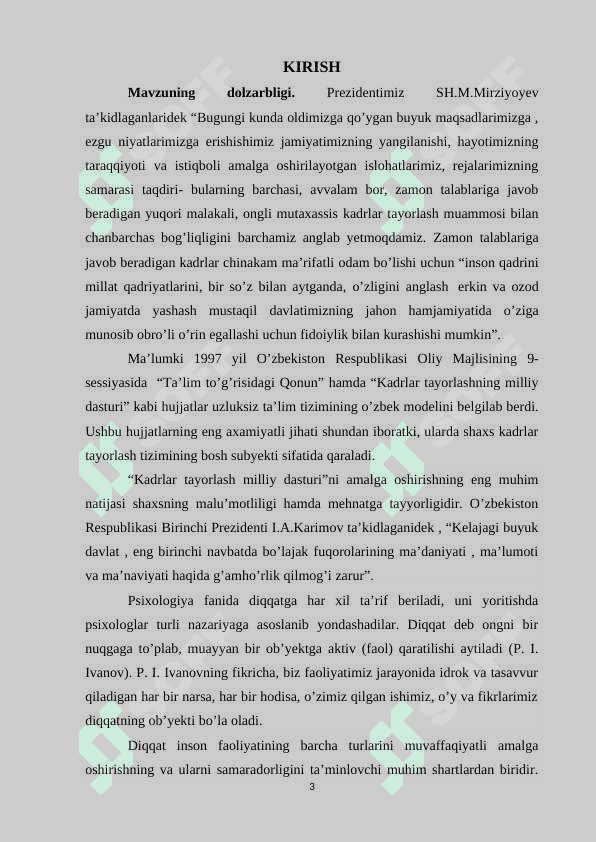 Diqqatning  rivojlanishi 3