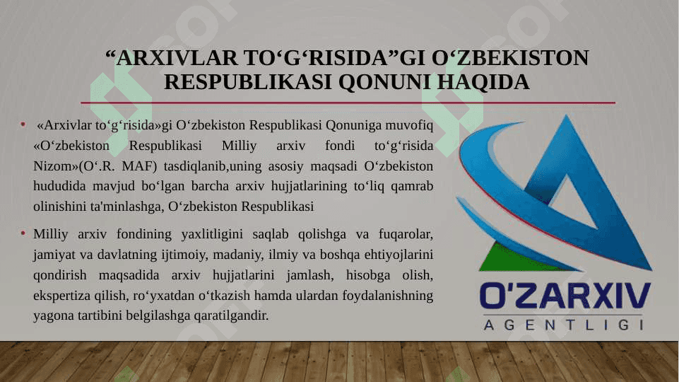 Oʼzbekiston ITTH Milliy arxivi tarixiy fondlar tahlili. 4