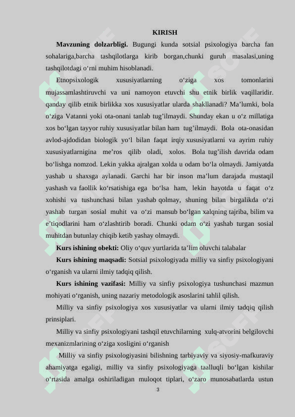 Milliy va sinfiy psixologiya 3