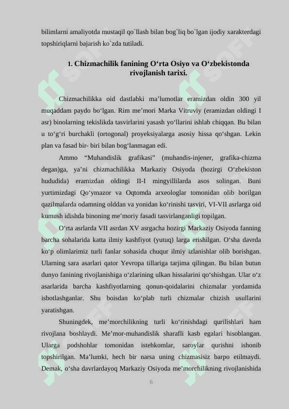O’lcham qo’yish va ba’zi shartliliklarni   o’rgatish 6