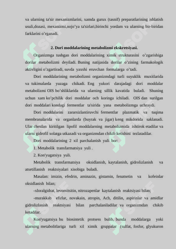Dori mahsulotlariga qo’yilgan asosiy talablar 8