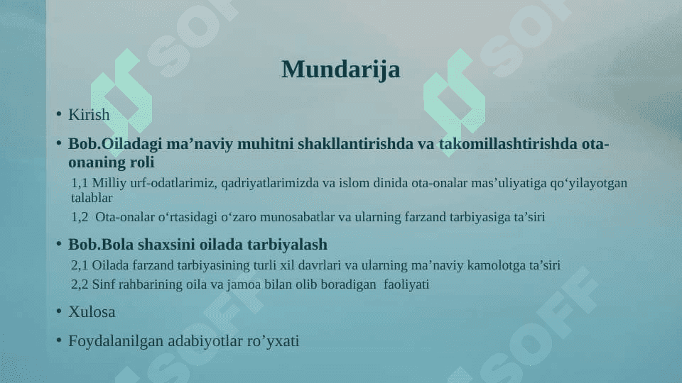 Ota ona birinchi tarbiyachi 2