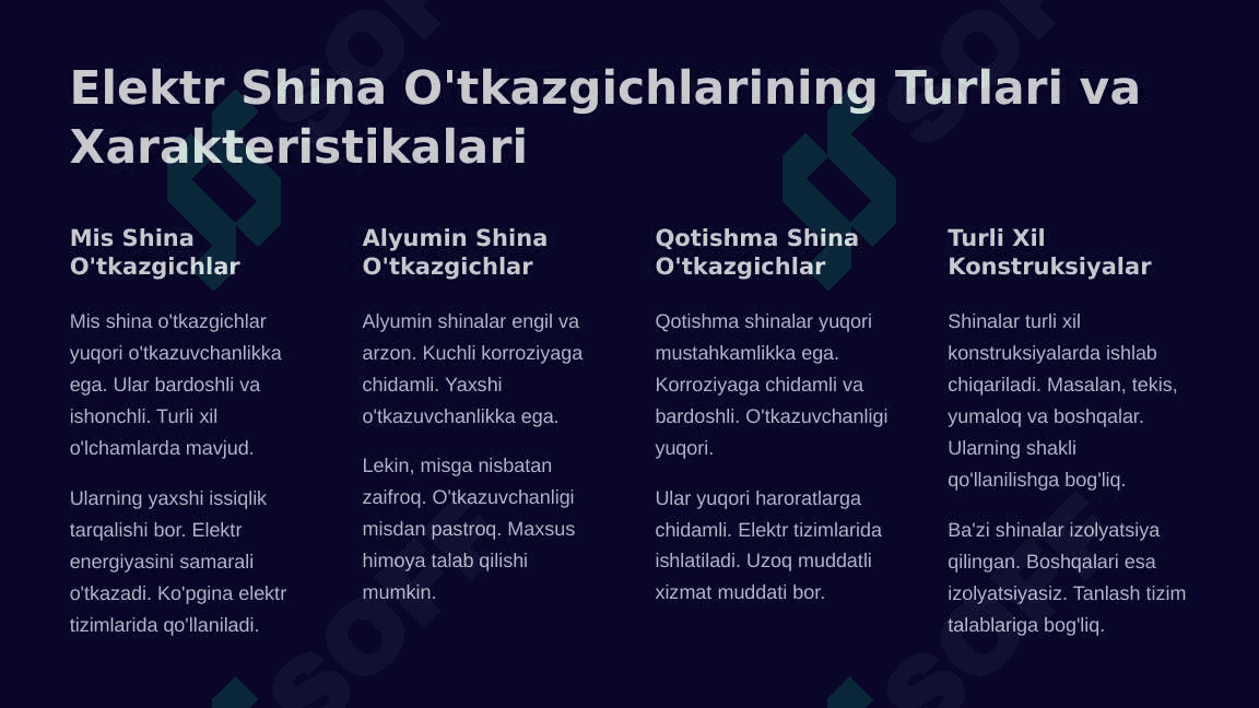 Elektr O'tkazgichlar Texnik Ko'rsatkichlari 4