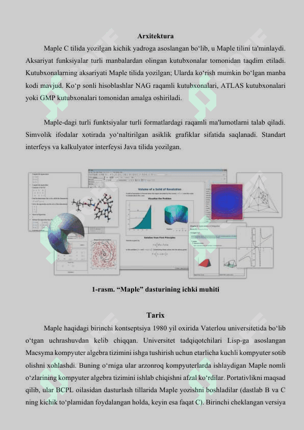 Maple tizimida paketlar va ularning tarkibiy qismi 3