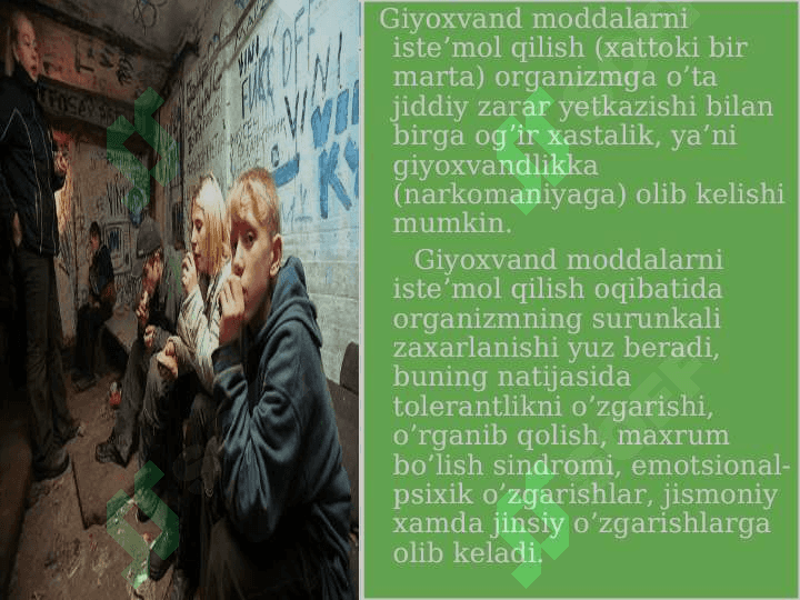 Giyohvandlik va uning zararli oqibatlari 3
