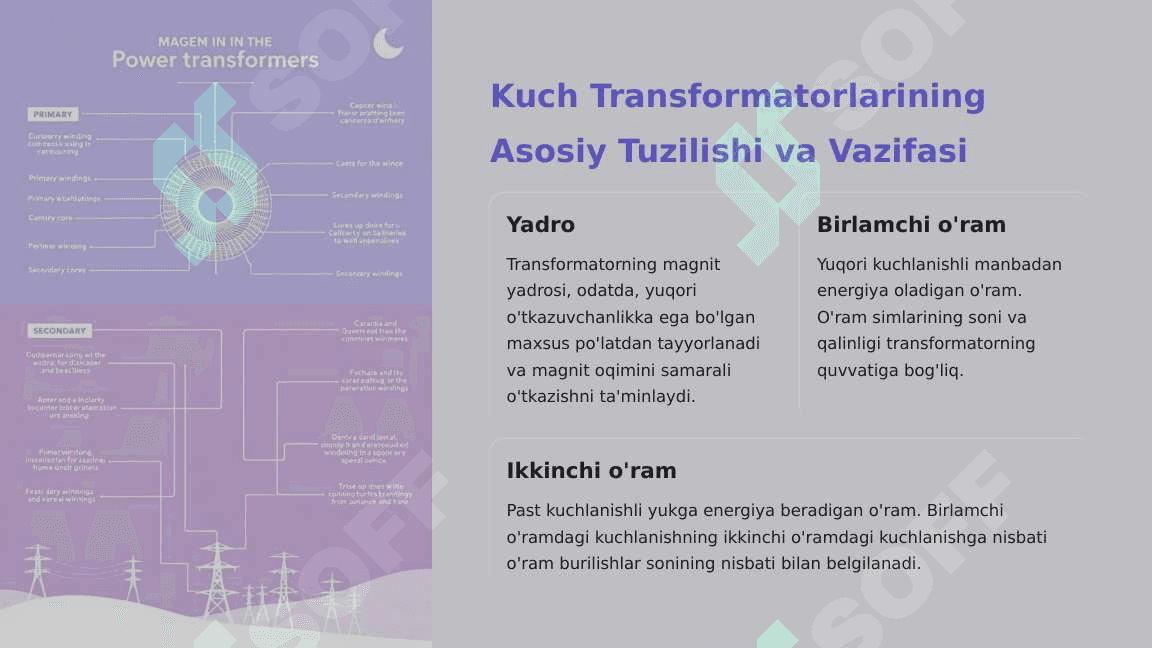 Kuch Transformatorlari va Avtotransformatorlarni Montaj Qilish 2