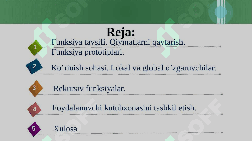 Dasturlashda funksiyalar 2