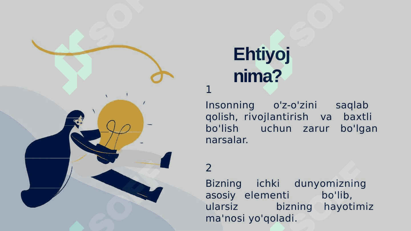 EHTIYOJLARNI TUSHUNISH: INSONNING ICHKI DUNYOSI 2