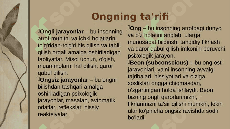 Ongning aniq psixologik tavsifi 4