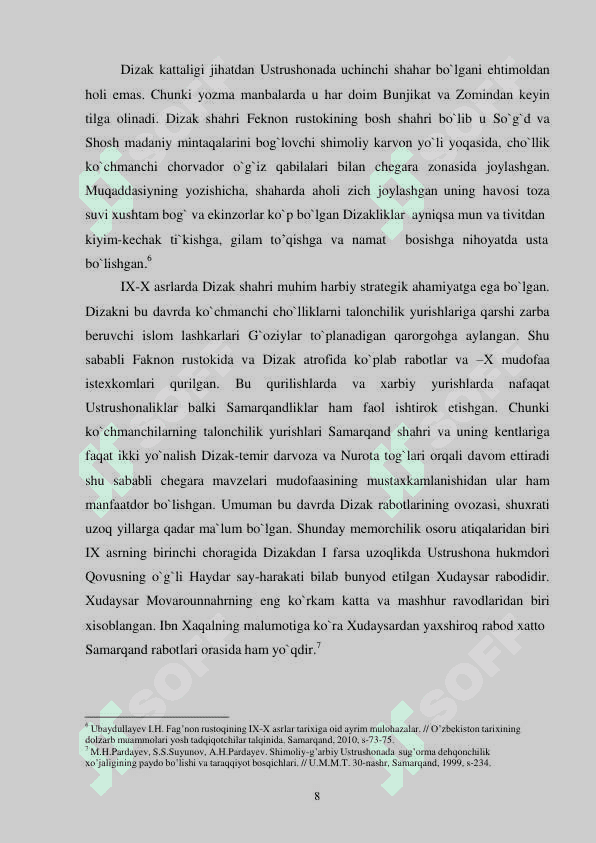 O'RTA ASRLARDA USTRUSHONA 7