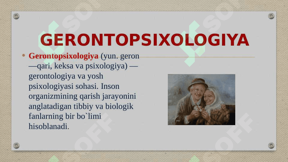 Keksa inson shaxsining xususiyatlari 2