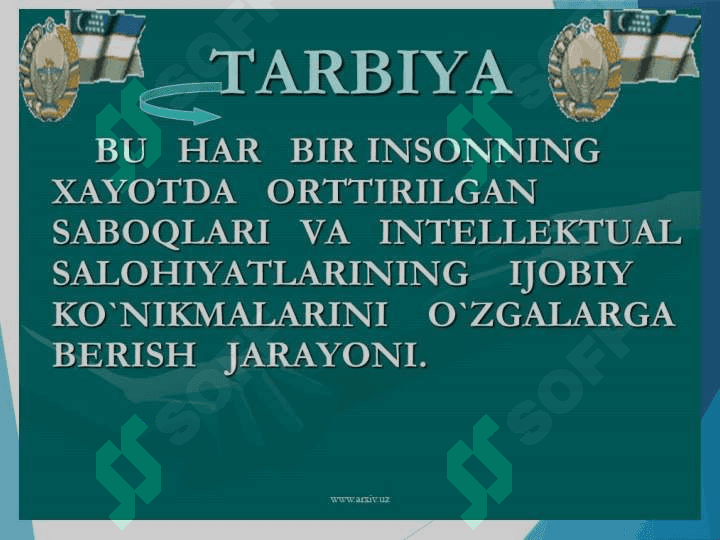 Tarbiya jarayonining mohiyati va mazmuni 2