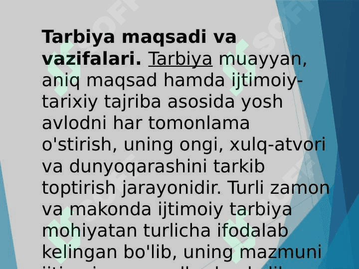 Tarbiya jarayonining mohiyati va mazmuni 3