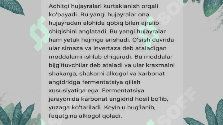Achitqi va tafrinaning tuzulishi  va koʻpayishi 5