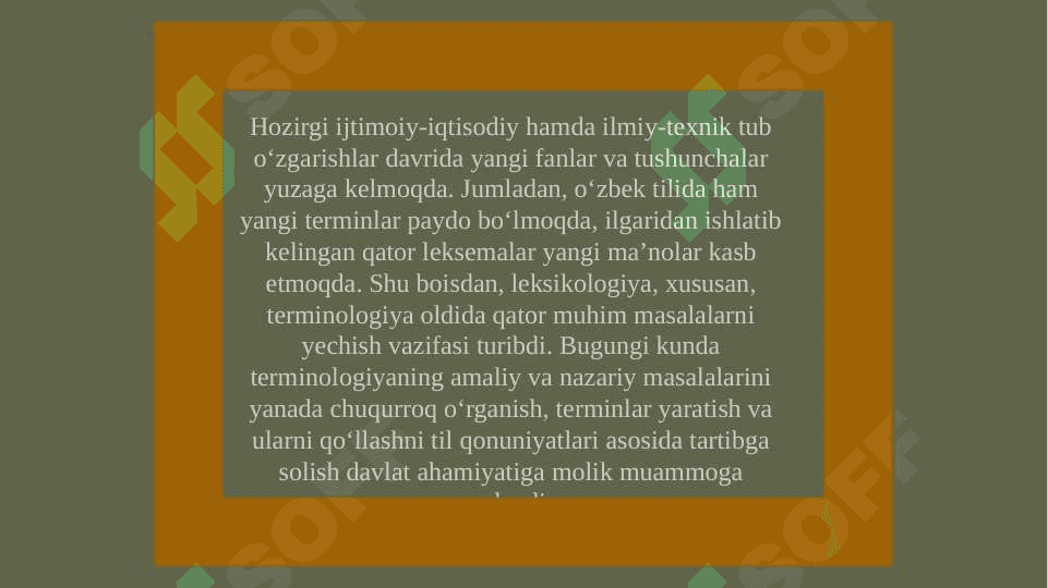 soha tilining xususiyatlari 2