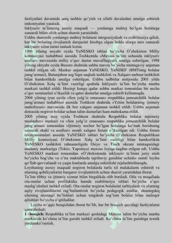 O‘zbekiston respublikasida uzluksiz, sifatli inklyuziv ta limni yaratish 2