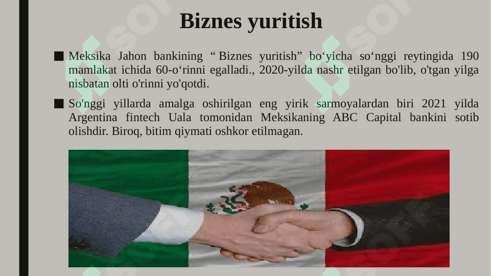 Meksika va o’zbekistonning investitsiya siyosati 7