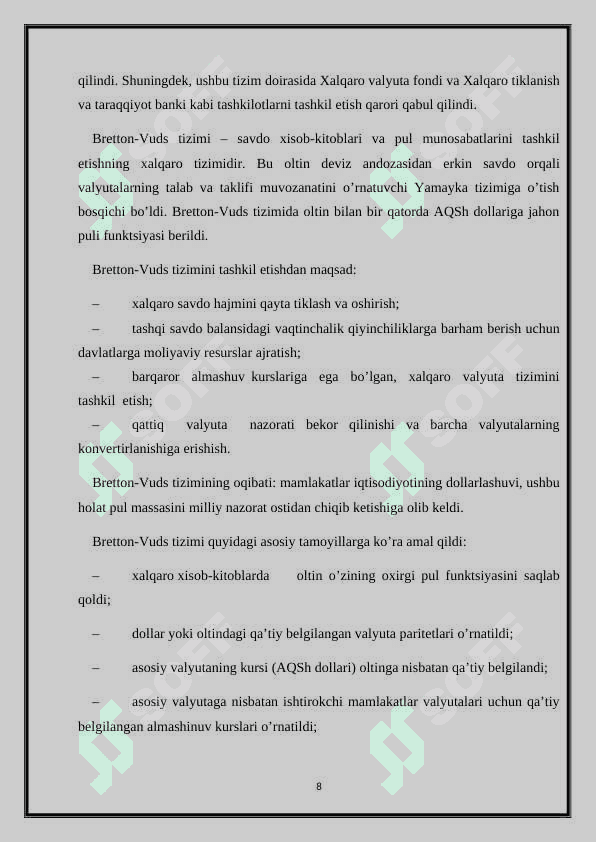 O’zbekiston Respublikasi valyuta siyosati  tahlili. 1