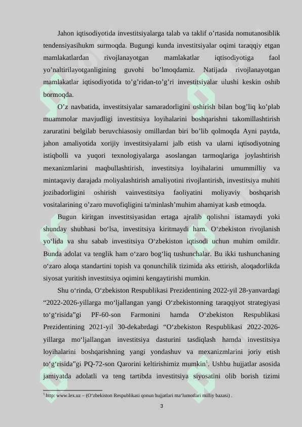 Investitsiya loyihalarida xalqaro tajriba 3
