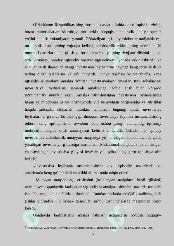 Investitsiya loyihalarida xalqaro tajriba 5
