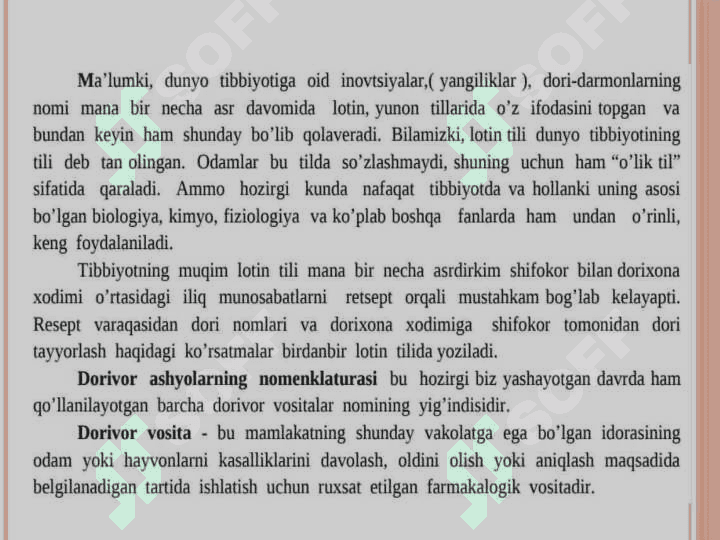 Farmasevtik terminologiyaga kirish 2