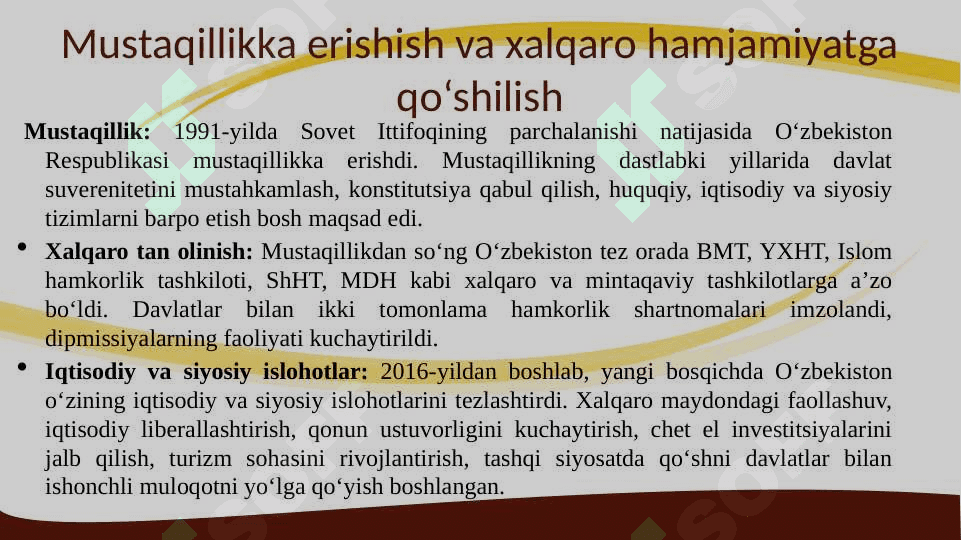O‘ZBEKISTONNI BUTUN DUNYO TANILMOQDA 24 2