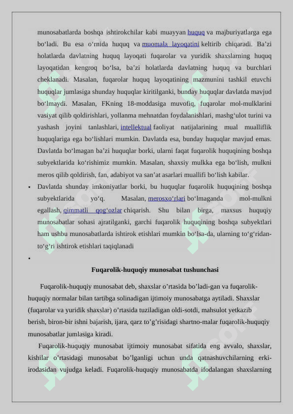 Fuqarolik-huquqiy munosabatlar mohiyati  24 4