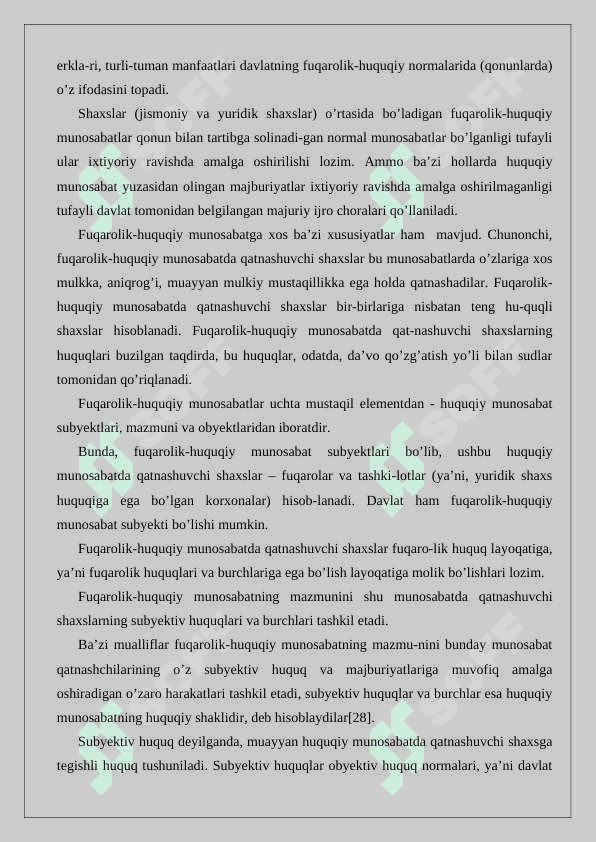 Fuqarolik-huquqiy munosabatlar mohiyati  24 5