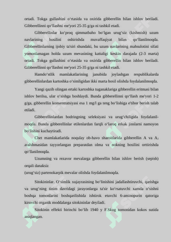 TABIIY OʻSISH INGIBITORLARI VA ULARNING FIZIOLOGIK ROLI 6