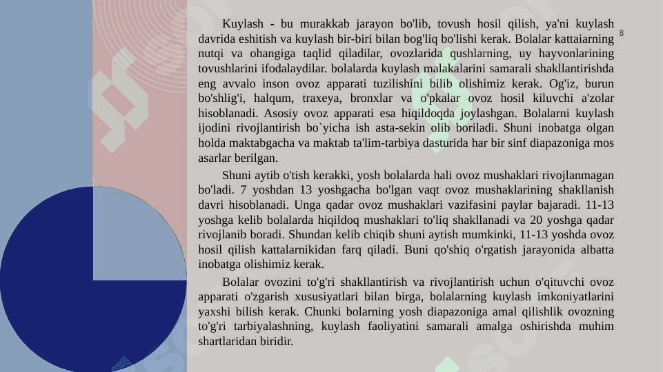 Maktabgacha ta’lim muassasalarida qo‘shiq kuylash 8