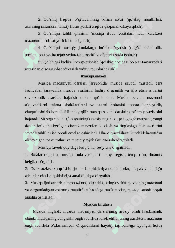 MUSIQA MADANIYATI DARSLARINING HUSUSIYATI VA STRUKTURASI 4