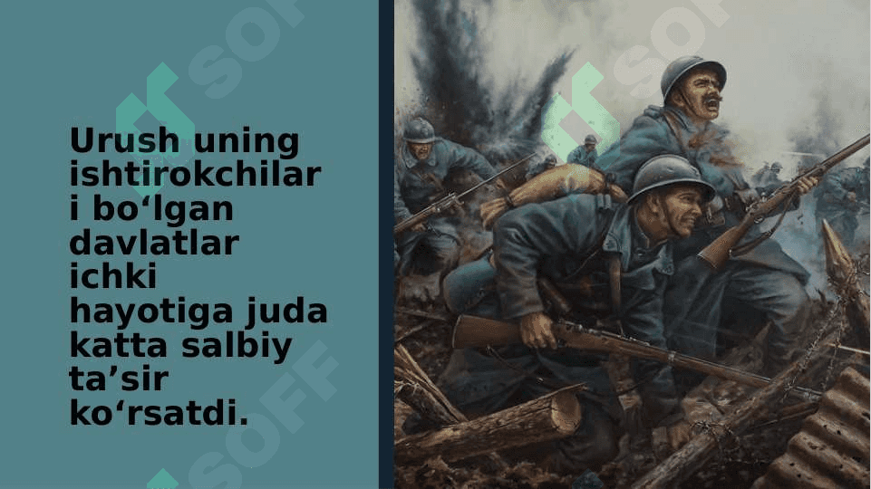 Birinchi jahon urushining yakunlari va oqibatlari 2