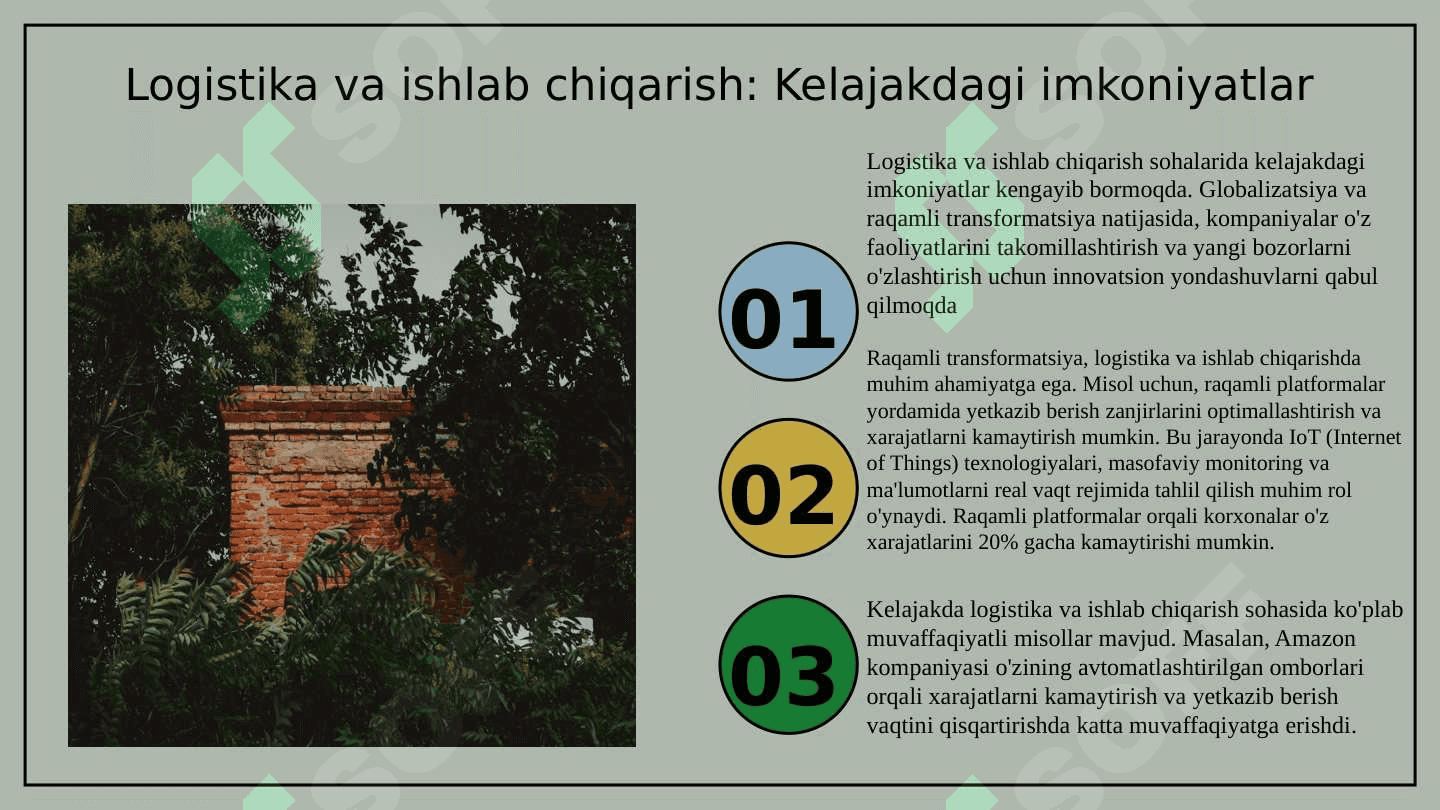 Ishlab chiqarish logistikasi 6