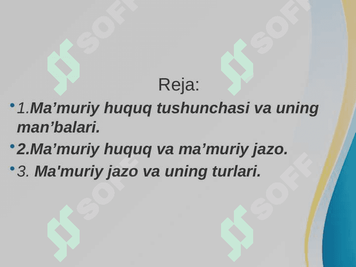 Ma'muriy huquq 2