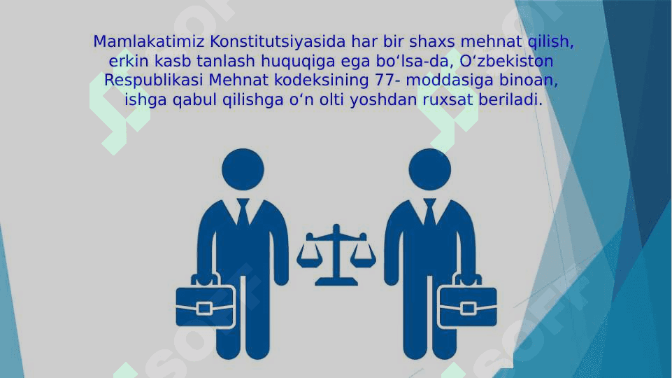 Mehnat qonunchiligida voyaga yetmaganlarning huquqlari 2