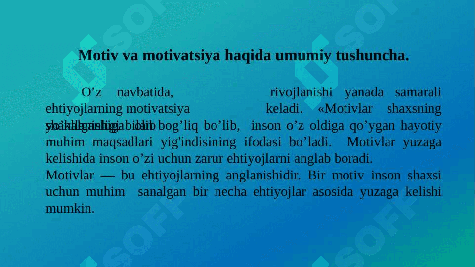 Faoliyat va motivatsiya 5